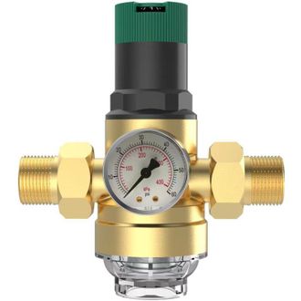 OEM Riduttore Di Pressione Dellacqua Da 3/4 Dn20 Con Manometro E Filtro In Ottone, Regolatore Di Pressione, Valvola Di Sicurezza, Riduttore Di Pressione D