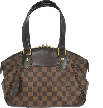 Louis Vuitton Verona Handbag Damier Brown Canvas Handbag (Pre-Owned)