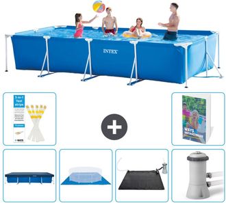 Intex Piscina Con Estructura Rectangular - 450x220x84 Cm - 7-piezas S40