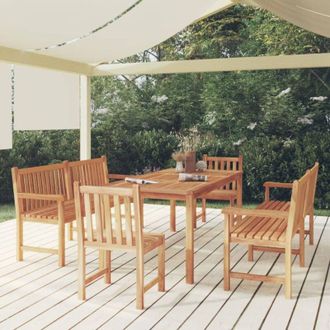 vidaXL Juego De Comedor Para Jard&iacute;n 5 Piezas Madera Maciza De Teca Vidaxl