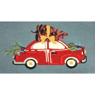 R16 Home Pinecone Tree On Car Indoor/Outdoor Doormat in Denim Multi at Nordstrom Rack, Size 24X36 Ft