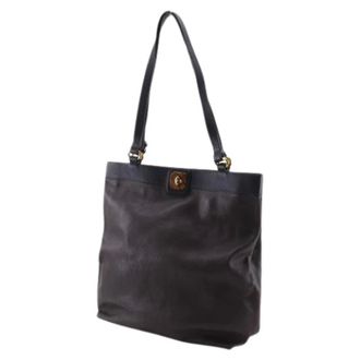Delvaux Pre-owned Leather Tote Bag - Dames - Pre-owned - Bruin - Maat: ONE Size Leer