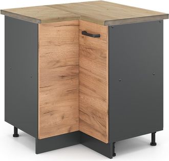 Vicco Armario De Esquina R-line, Roble Dorado, 75.6 Cm, Et Roble