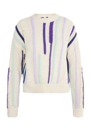 Izia Jumper Dames Wol Wit Veelkleurig