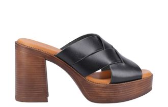 Hush Puppies Gigi Womens Leather Sandals - Black - Size UK 8