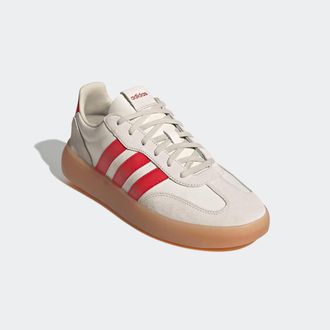 adidas Sneaker ADIDAS SPORTSWEAR BARREDA DECODE, Herren, Gr. 38,5, weiss (sanftes wei&szlig;, better scarlet, aluminium), Leder, Schuhe Sneaker, inspiriert vom Des