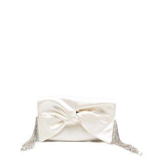 Anya Hindmarch Bow-detail Crystal-fringe Clutch Bag