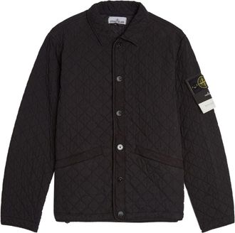Stone Island quilted press-stud bomber jacket - men - Cotton - S - Black