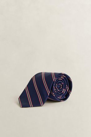 GANT Men Striped Tie (ONE SIZE) RICH NAVY