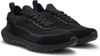 BOSS Sock sneakers with suede trims