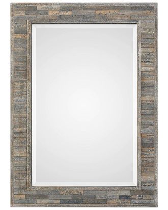 Hewson Aged Wood Frame Mirror