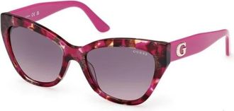 Guess Sunglasses, female, Purple, 55 MM, Cat Eye Sunglasses