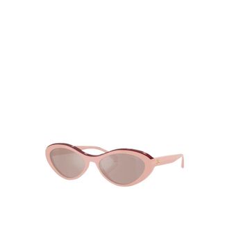 Chanel Oval Sunglasses - female - Chanel - Sunglasses - Pink - 57 MM - Accessories