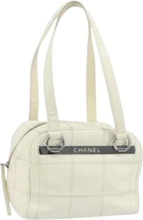 Chanel Pre-owned Shoulder Bags, female, White, Size: ONE SIZE Pre-owned Leather Shoulder Bag
