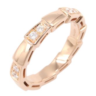 Bulgari Gold Clear Pink Gold (18K) Band Ring (Pre-Owned)