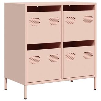 Berkfield Home Sideboard&not;Pink 68x39x73.5 cm Cold-rolled Steel in Pink