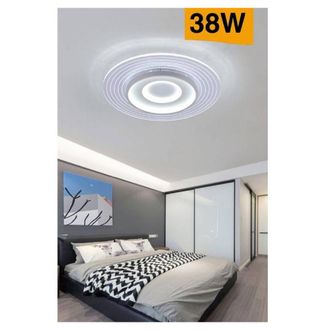 Trade Shop Trade Shop Traesio - Trade Shop - Plafoniera Led Moderna 38 Watt Finitura Bianca Luce Calda Fredda Naturale C40-b