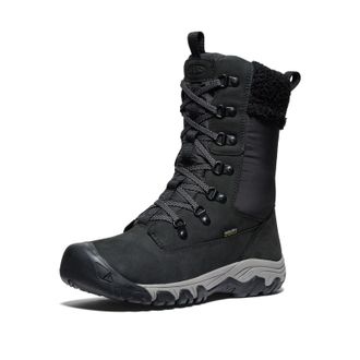 Keen Womens Greta Tall Classic Waterproof Snow Boot, Black/Black, 6.5