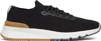 Brunello Cucinelli Schoenen, Heren, Zwart, 46 EU, Katoen, Luxe Katoenen Sneakers voor Mannen