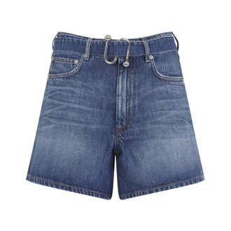 Sportmax Dames, Korte broeken, Blauw, Maat: 2XS Denim