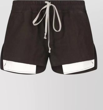 Rick Owens leather straight short shorts