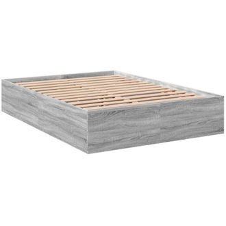 vidaXL Vidaxl - Estructura De Cama Madera De Ingenier&iacute;a Gris Sonoma 120x200 Cm