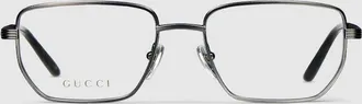 Gucci Rectangular Optical Frame, Black