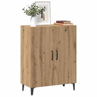 Berkfield Home Sideboard Artisan Oak 70x34x90 cm Engineered Wood in Brown | Size: 70 x 34 x 90 cm