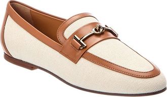 Tod's Tods Leather & Canvas Loafer