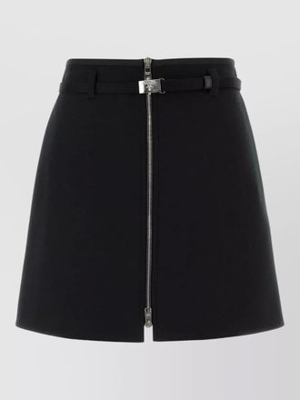 Prada virgin wool mini a-line skirt