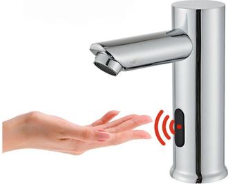 OEM Grifo Autom&aacute;tico Con Sensor Infrarrojo, Inducci&oacute;n, Grifo De Ba&ntilde;o, Ahorro De Agua, Lavabo, Funciona Con Pilas, Cromado