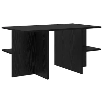 vidaXL Mesa De Caf&eacute; Roble Negro 87 X 50 X 45 Cm Madera De Ingenier&iacute;a Vidaxl