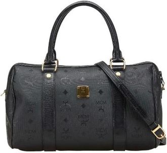 MCM Pre-owned Handbags, female, Black, Size: ONE SIZE Pre-owned Canvas handbags