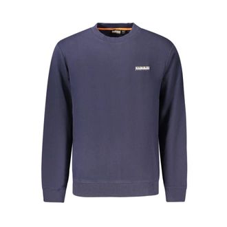 Napapijri Hoodies & sweatvesten, Heren, Blauw, XL, Katoen, Blauwe Katoenen Heren Trui