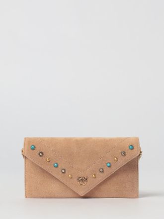 Pinko Borsa a bustina piccola in suede con borchie Pinko