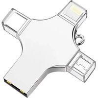OEM Memoria Usb 3.0 4 En 1 De 2 Tb, Compatible Con Iphone, Android, Ipad, Mac, Pc, Galaxy S, Windows, Usb A, Usb C, Micro Usb Y Conectores Para Iphone. - 
