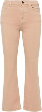 Pinko Brenda Bootcut Bull - Dames - Cropped Jeans - Beige - W29 - Jeans