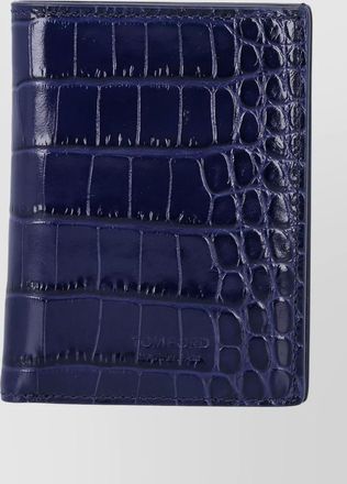 Tom Ford folding card holder crocco print leather