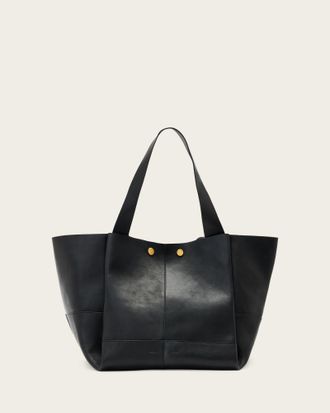 AllSaints Leather Rosalie Large Leather Tote Bag, Size: One Size