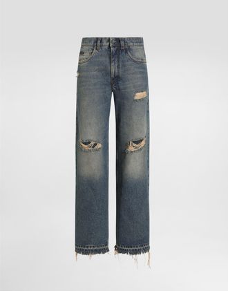 Dolce & Gabbana 5-pocket Denim Trousers - Woman Denim And Jeans Multi-colored 40