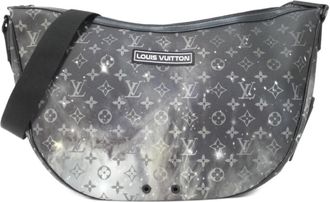 Louis Vuitton Black Silver Coated Canvas Shoulder Bag (Pre-Owned)