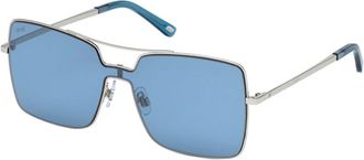 Web Eyewear WE 0201 Zonnebrillen - Shiny Palladium/Blue - Dames - Zonnebrillen - Blauw - ONE Size - Accessoires
