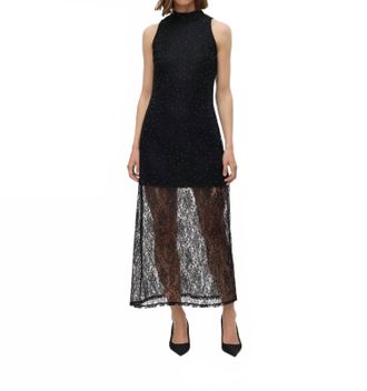 Vero Moda Manja Sleeveless High Neck Maxi Dress In Black