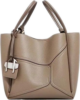 Generic Compatible For Casual Large Capacity Tote Bag Womens Color Blocking Single Shoulder Crossbody Neutral Simple(Grey)