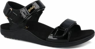 Gravity Defyer Womens Hilnor Sandals In Black Glossy