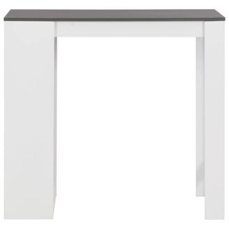 Berkfield Home Bar Table with Shelf White 110x50x103 cm | Size: 110 x 50 x 103 cm
