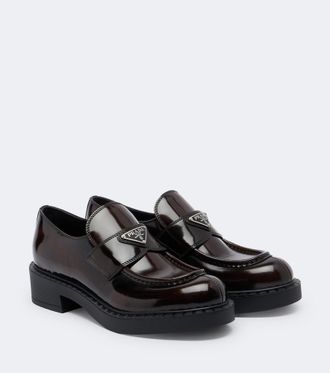 Prada Chocolate leather loafers
