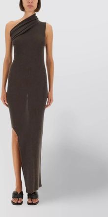 Rick Owens asymmetrical floor length dress slit