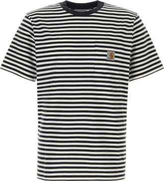 Carhartt Work in Progress Carhartt Wip Embroidered Cotton S/S Ezra Pocket T Shirt