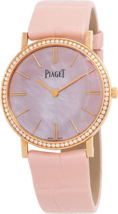 Piaget Pre-owned Piaget Altiplano Origin Diamond Pink Mother of Pearl Dial Ladies Watch G0A44060